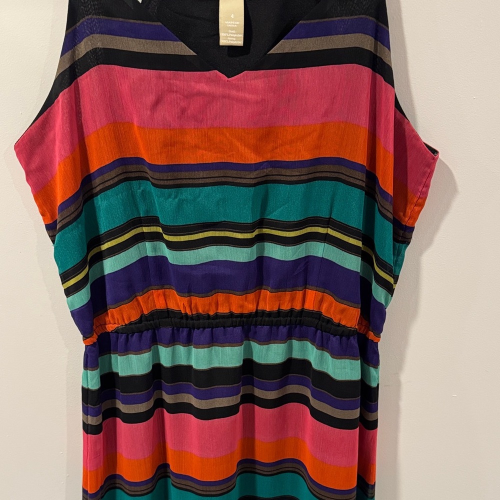 Banana Republic Multicolor Striped Maxi Dress (has a pull:noted in photos) - Picture 4 of 4